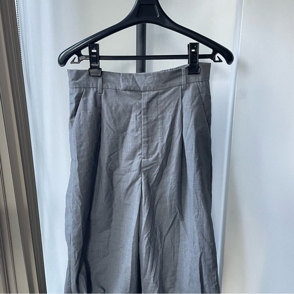Grey Wide Leg Trousers - Picture 4 of 6